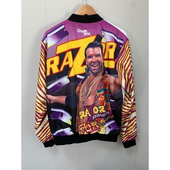 Deadstock Razor Ramon WWE WWF  Chalk Line Wrestling Jacket Size L Scott Hall - Picture 1 of 10